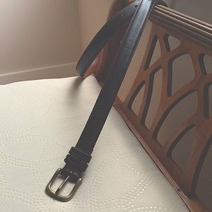 Men’s Leather Coach Belt, Brown, Size 38